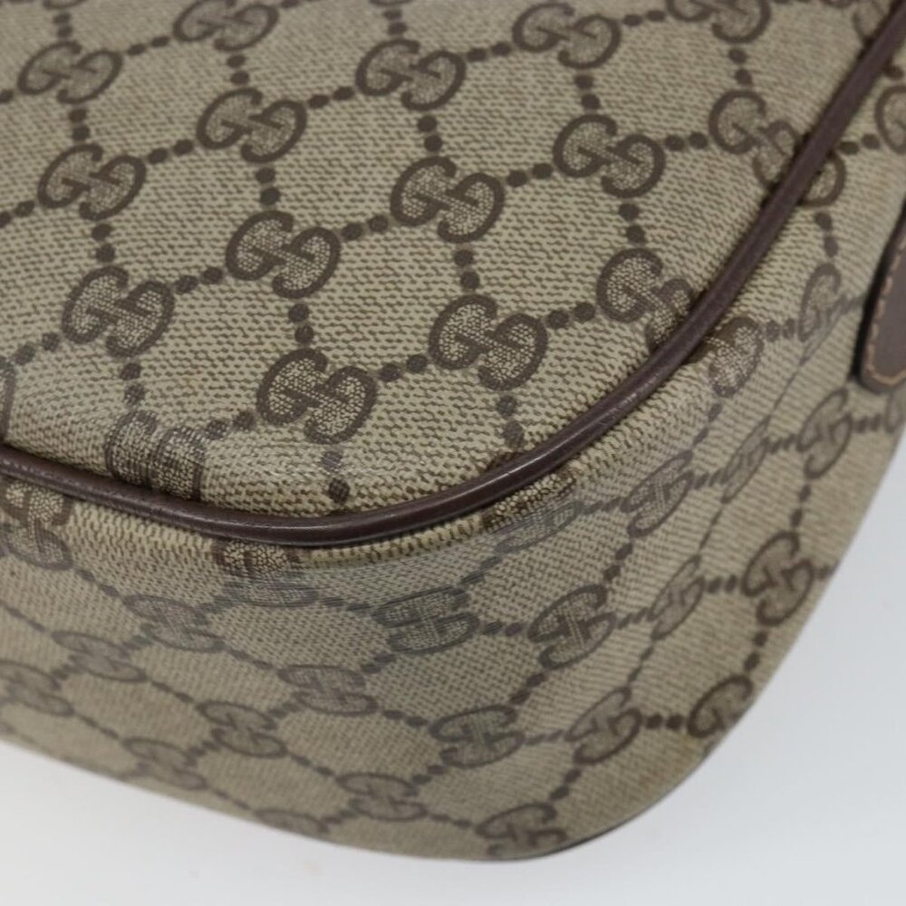 Authentic GUCCI GG Supreme Web Sherry Line Bag PVC Beige Gold 89 02 032 - Picture 4 of 16